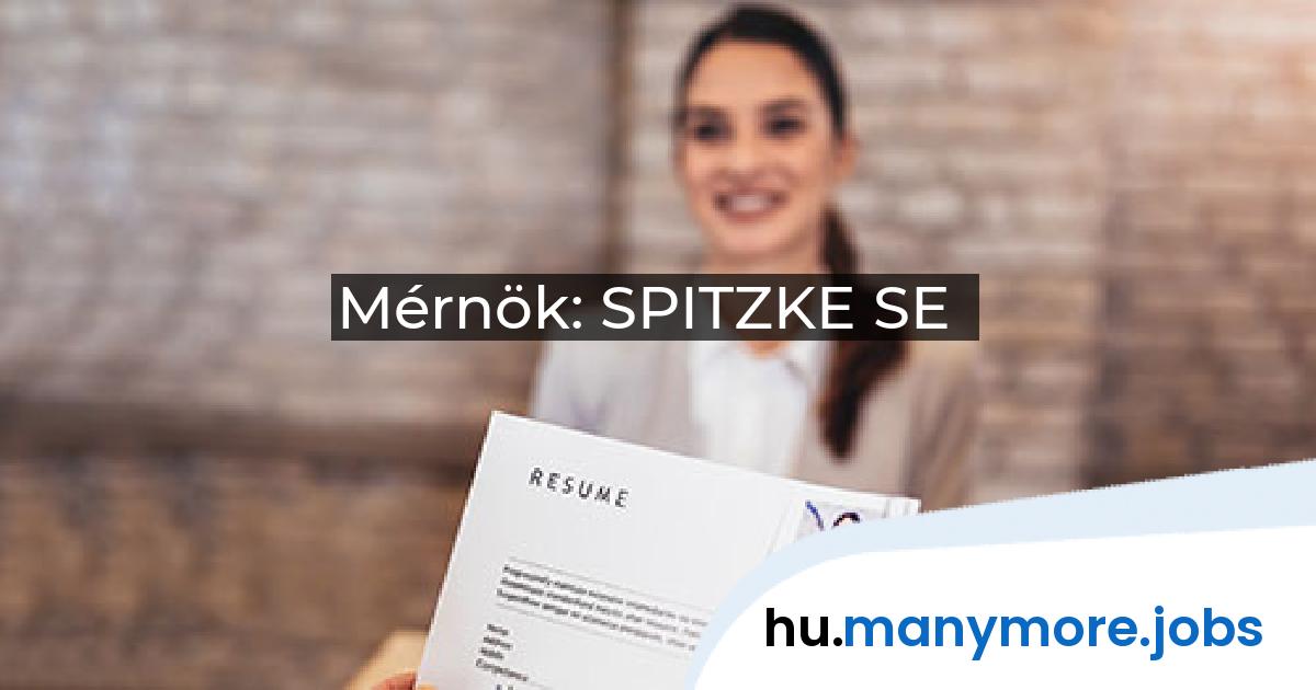 Mérnök: SPITZKE SE | manymore.jobs