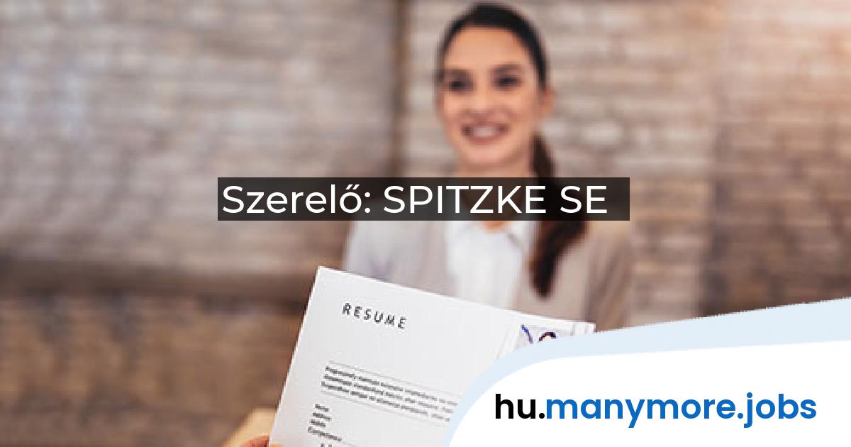 Szerelő: SPITZKE SE | manymore.jobs